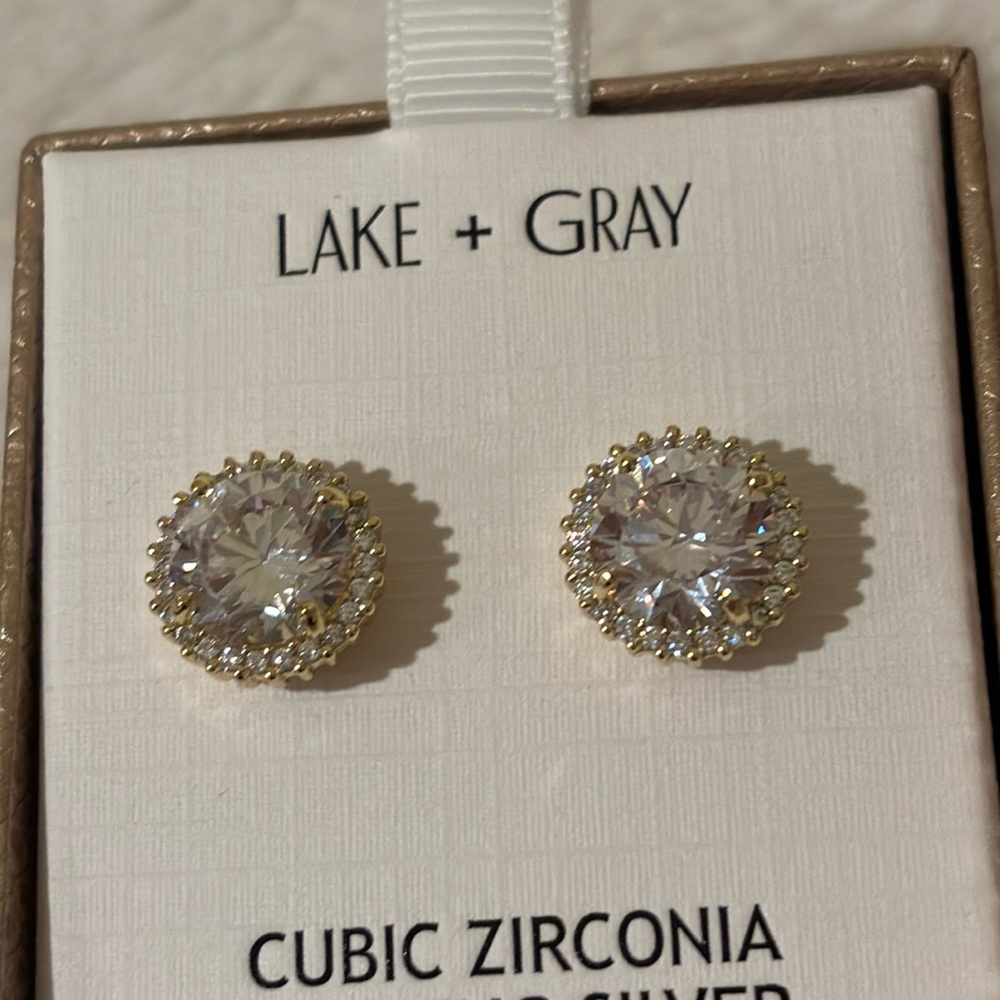 Sterling Silver Cubic‎ Zirconia Earrings
